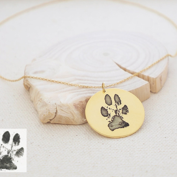 Dog Paw Necklace Pet Memorial Gift Animal Jewellery for Animal Lover Dog Lover Gift Puppy Loss Jewellery