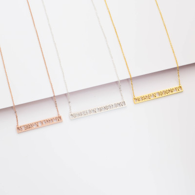 Personalised Coordinates Necklace - GPS Jewellery - Location Gift for Her - Coordinate Jewellery
