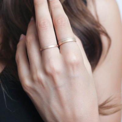 Personalised Fingerprint Ring, Sterling Silver - Wedding Band, Stacking Rings