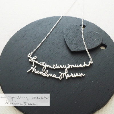Custom Personalised Handwriting Jewellery, Signature Necklace Keepsake Gift, Memorial Meaningful Gift for Mother - NH01
