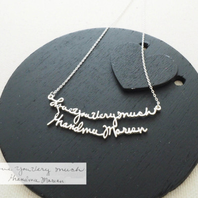 Personalised Handwriting Jewellery Necklace, Custom Mom Gift for Christmas - NH01