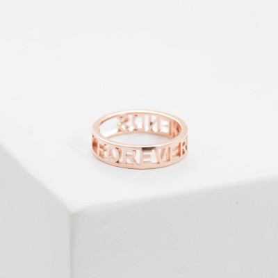 Personalize Sterling Silver Message Ring - Inspiration for Yoga, Best Friends, Friendship Jewellery - Unique Christmas Gift