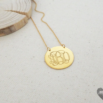Dainty Tiny Monogram Initials Necklace Jewellery for Bridesmaid and Wedding Gift