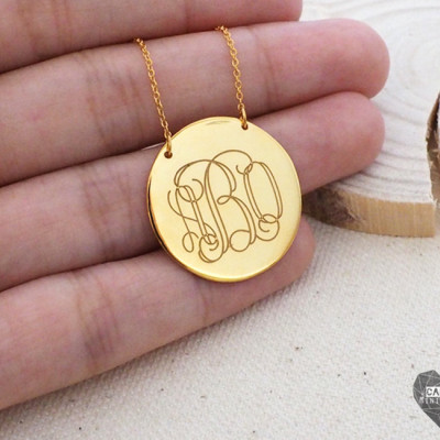 Dainty Tiny Monogram Initials Necklace Jewellery for Bridesmaid and Wedding Gift