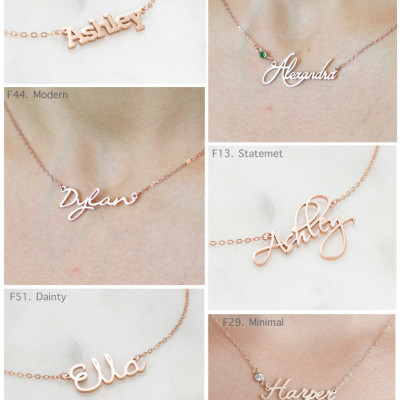 Personalised Double Layered Name Necklace - Customised Dainty Names Jewellery - Children & Mother's Gift - NH08