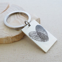 Personalized fingerprint clearance keychain