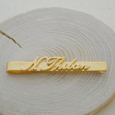 Father's Day Gift - Custom Handwriting Tie Bar - Memorial Signature Keepsake Tie Clip Bar Sterling Silver - Perfect Gift for Men