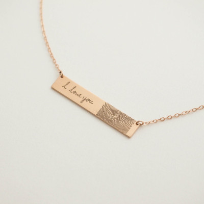 FingerPrint Necklace for Weddings, Memorial Jewellery, Mothers Gift Idea
