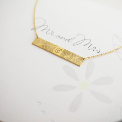 FingerPrint Necklace • Wedding FingerPrint Necklace • Wedding Jewelry • Memorial FingerPrint Jewelry • Mothers Gift • NM22