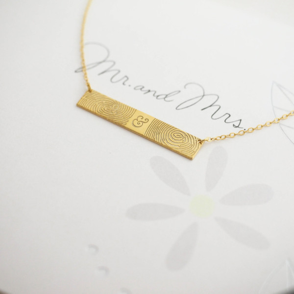 FingerPrint Necklace for Weddings, Memorial Jewellery, Mothers Gift Idea