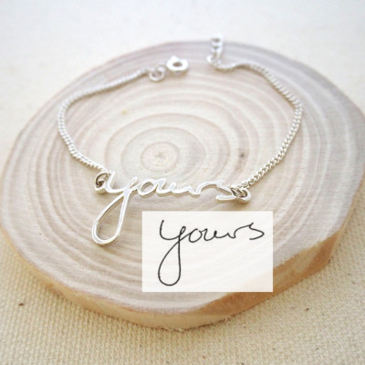 Personalised Handwriting Bracelet - Custom Signature Jewellery - Memorial Keepsake Gift - Mother's Gift
