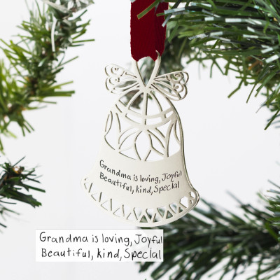Custom Handwritten Ornament - Personalised Christmas Ornament - Baby's 1st Christmas - Decoration & Gift for Grandma