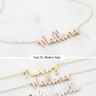 Custom Name Necklace - Personalised Jewellery Gift - Baby Girl Customised Name Jewellery - New Mom Child Dainty Necklace - Bridesmaid Gift Idea