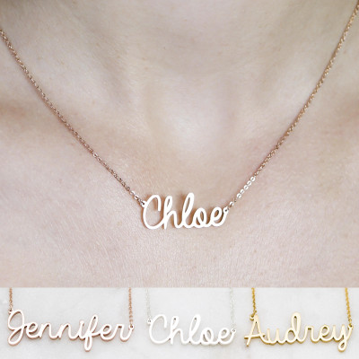 Dainty Custom Personalised Name Necklace for Kids, Bridesmaids Gifts, New Mom, Christmas - NH02F18