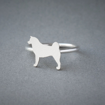 Personalised Custom Akita Inu Dog Breed Name Ring - Perfect Gift Idea