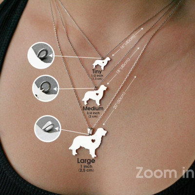 Personalised Dog Breed Name Necklace - Australian Shepherd Jewellery - Custom Dog Name Jewellery - Unique Gift Idea