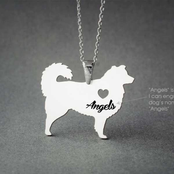 Personalised Dog Breed Name Necklace - Australian Shepherd Jewellery - Custom Dog Name Jewellery - Unique Gift Idea