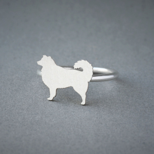 Handcrafted Dog Breed Ring for Australian Shepherds, Collies - Sterling Silver, Gold-Plated, and Rose-Plated