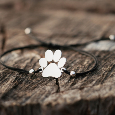 1. Adjustable Rope Bracelets with Charms, Silver, Gold or Rose Plated 2. Cute Paw Bracelet in Silver, Gold or Rose Plated with Adjustable Rope 3. Adorable Rope Bracelets with Charms - Silver, Gold or Rose Plated