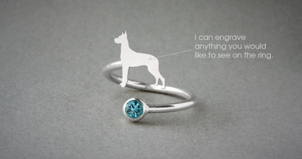 Dog deals birthstone rings