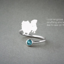 Your Little Love, On Your Finger: Pekingese Birthstone Ring