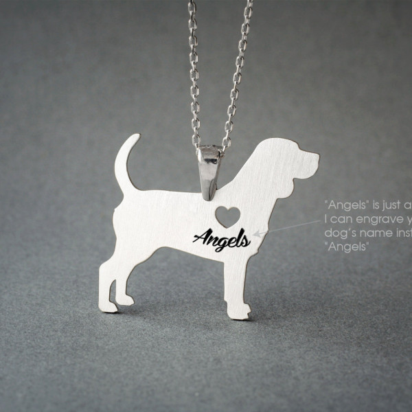 Personalised Custom Beagle Name Necklace - Perfect Dog Gift for Lovers