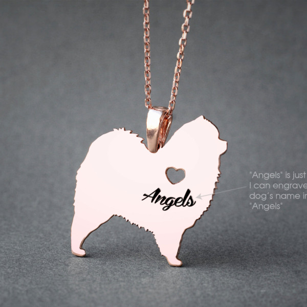 Personalised Chow Chow Dog Breed Necklace - Engraved Name Necklace