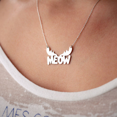 Christmas Cat and Reindeer Necklace - Perfect New Year Gift