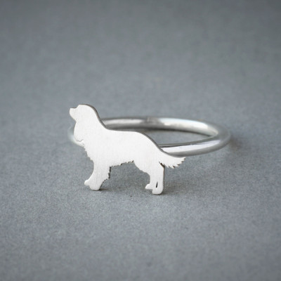 Cavalier KING CHARLES Spaniel RING / King Charles Ring / Silver Dog Ring / Dog Breed Ring / Silver, Gold Plated or Rose Plated.