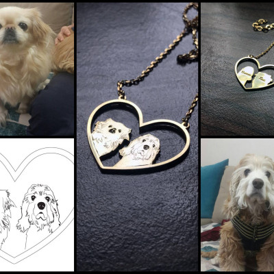 Personalised Custom Dog and Cat Name Necklace - Perfect Gift Idea for Pet Owners
