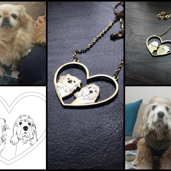 Personalised Custom Dog and Cat Name Necklace - Perfect Gift Idea for Pet Owners