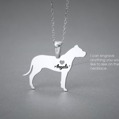 DOGO ARGENTINO NAME Necklace - Dogo Argentino Name Jewelry - Personalised Necklace - Dog breed Necklace- Dog Necklace