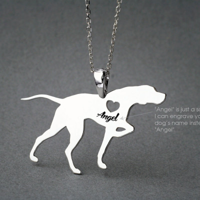Custom Engraved English Pointer Dog Breed Necklace