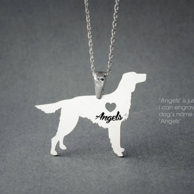 IRISH SETTER NAME Necklace - English Setter Name Necklace - Gordon Setter Personalised Necklace - Dog breed Necklace - Dog Necklaces