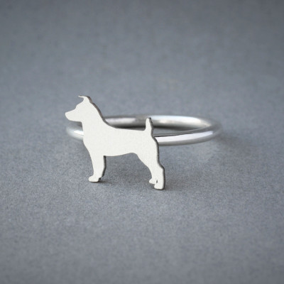 Silver Dog Breed Ring for Jack Russells - Gold, Silver, and Rose Plated"