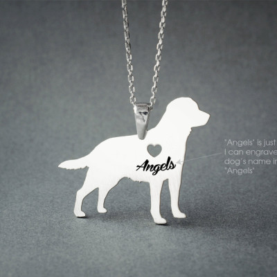 LABRADOR RETRIEVER NAME Necklace - Labrador Retriever Name Necklace - Personalised Necklace - Dog breed Necklace - Dog Necklace
