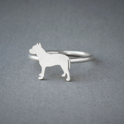 Silver Dog Breed Ring - in Silver, Gold or Rose Plating