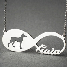 Your Doberman Infinity Necklace: Crafted with Heart & Soul