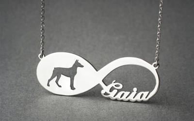 Your Doberman Infinity Necklace: Crafted with Heart & Soul