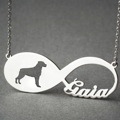 Create a Personalised Rottweiler Necklace: Engraved Name & Memorial Gift