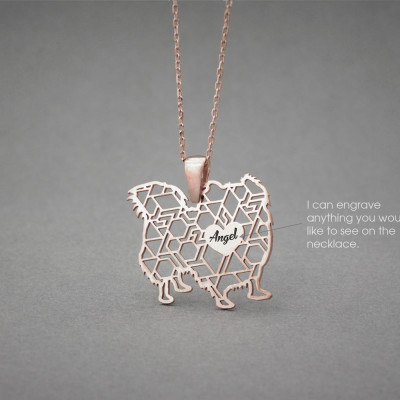 Customised LONGHAIRED PEKINGESE Necklace - Personalize Dog Breed Jewellery Gift - Pet Name Jewellery