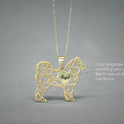 Personalised SIBERIAN HUSKY Necklace - Siberian Husky name Jewelry - Dog Jewelry - Dog breed Necklace - Dog Necklaces