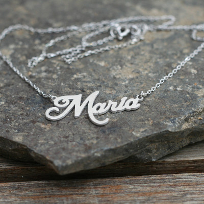 Personalised Custom Handwriting Name Necklace - Ideal Wedding & Gift for Her