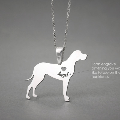 REDBONE COONHOUND NAME Necklace - Redbone Coonhound Name Jewelry - Personalised Necklace - Dog breed Necklace- Dog Necklace