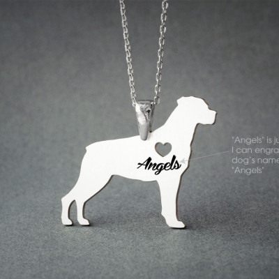 ROTTWEILER NAME Necklace - Rottweiler Necklace - Personalised Necklace - Dog breed Necklace - Dog Necklace