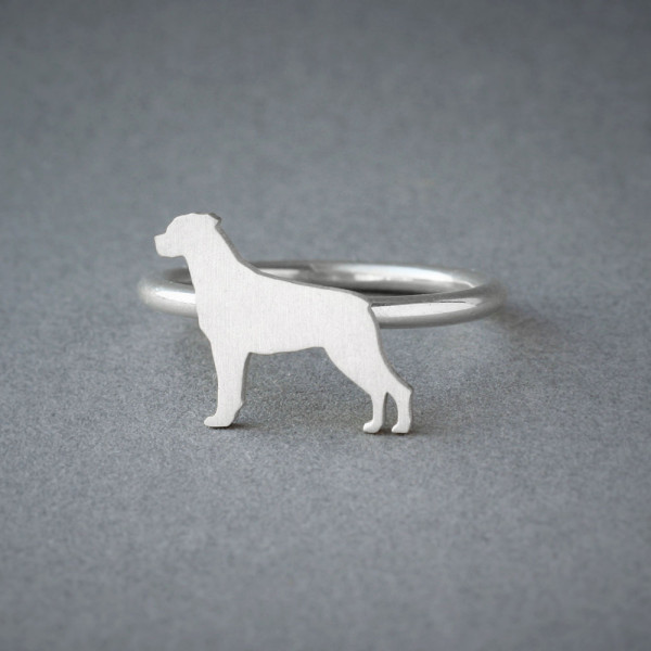 Rottweiler Ring - Dog Breed Jewellery - Silver, Gold or Rose Plated