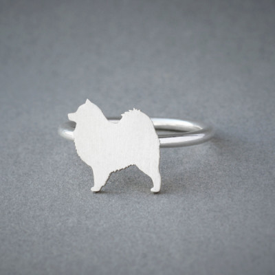 SAMOYED RING / Samoyed Ring / Silver Dog Ring / Dog Breed Ring / Silver, Gold Plated or Rose Plated.