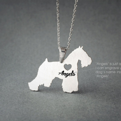SCHNAUZER NAME Necklace - SCHNAUZER Necklace - Personalised Necklace - Dog breed Necklace - Dog Necklace