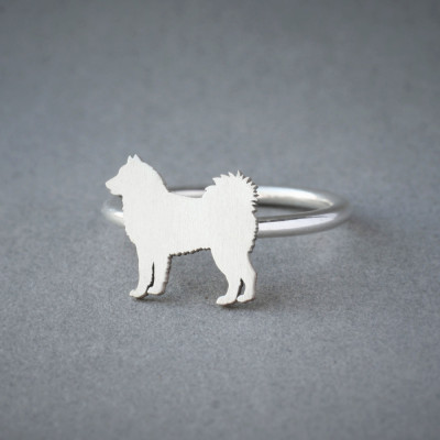 SIBERIAN HUSKY RING / Siberian Husky Ring / Silver Dog Ring / Dog Breed Ring / Silver, Gold Plated or Rose Plated.