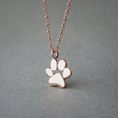 Silver Paw Print Necklace Necklace for Cat & Dog Lovers Jewellery Gift for Animal Lovers